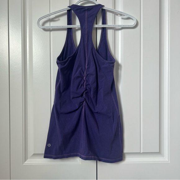 Lululemon Purple Ruched Back Racerback Tank in EUC - Picture 1 of 3